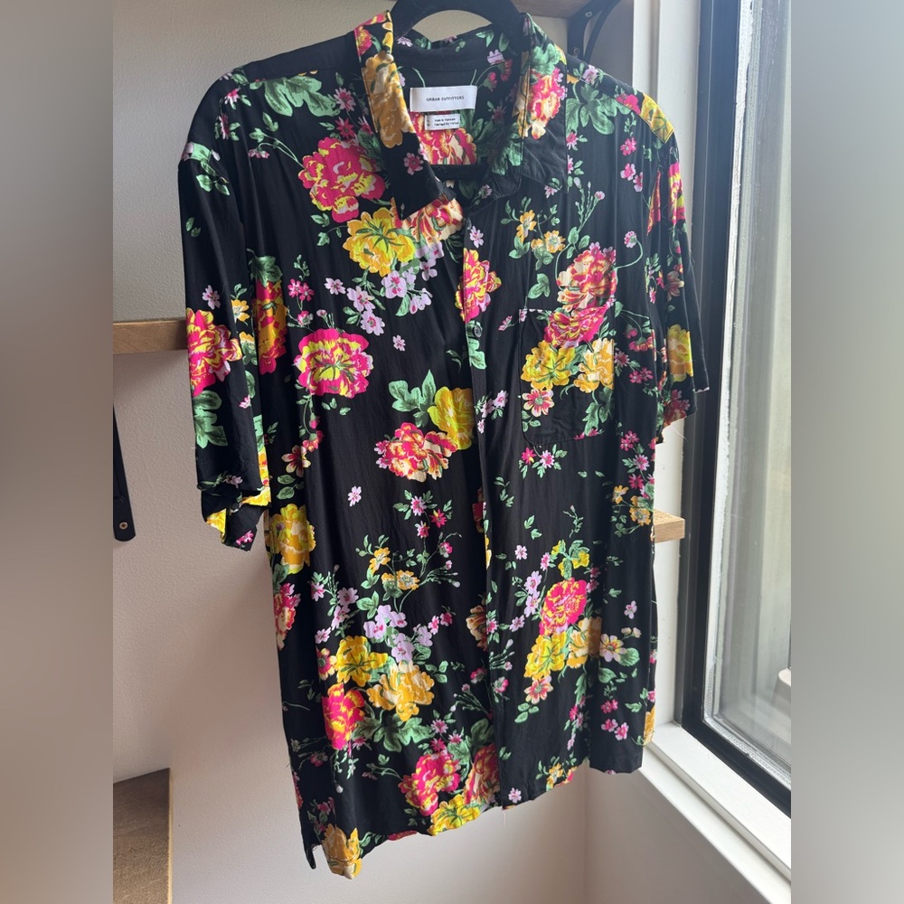 Urban Outfitters Black Floral Shirt